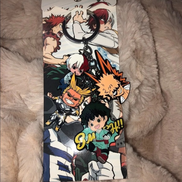 Other - BUNDLE 2 for $25💖 NWT MY HERO ACADEMIA Silver Plated Keychain Key Ring w Charms